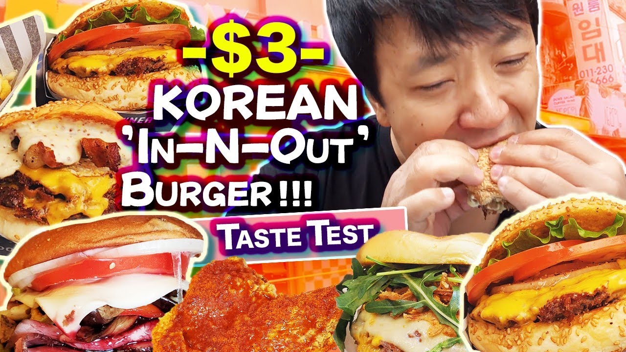 KOREAN 'In-N-Out' Burger & BEST Fast Food BURGERS Taste Test in South Korea