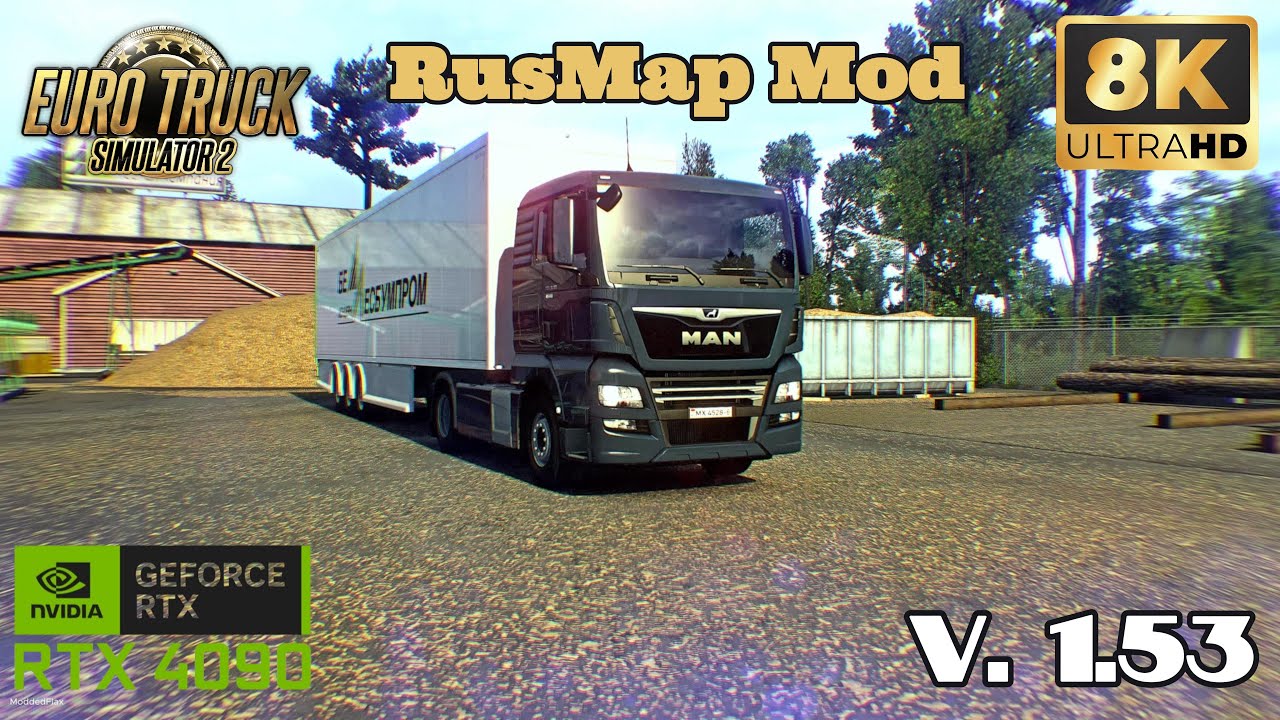 *8K* ETS2  Damn Real BodyCam Perspective Reshade and RusMap  RTX 4090 Gameplay Max Settings