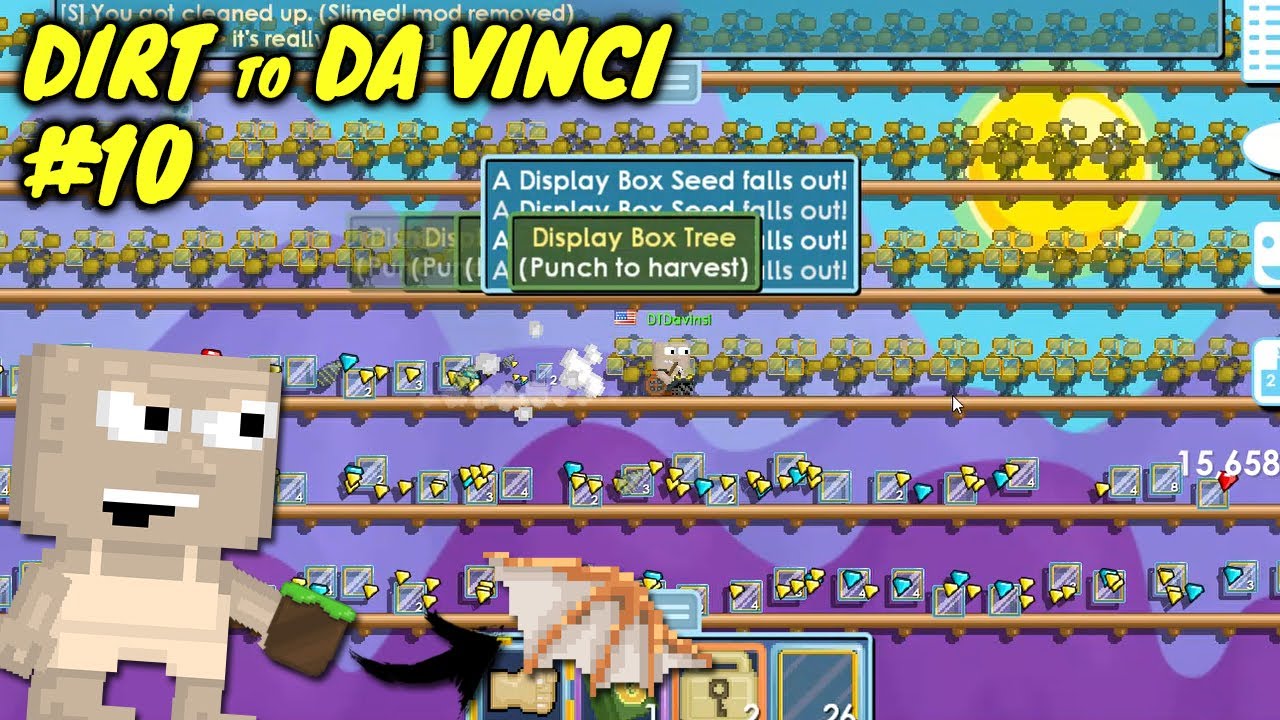 HARVESTING 1042 DISPLAY BOX TREES!! | Dirt to Da Vinci Wings #10 | Growtopia