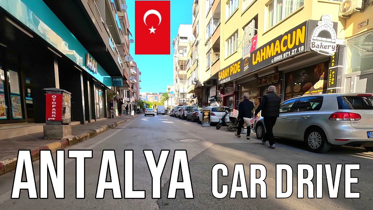 🚗 Driving in ANTALYA TURKEY 🇹🇷 Turkiye  -  Beautiful City Tour - 4K with music 🎶