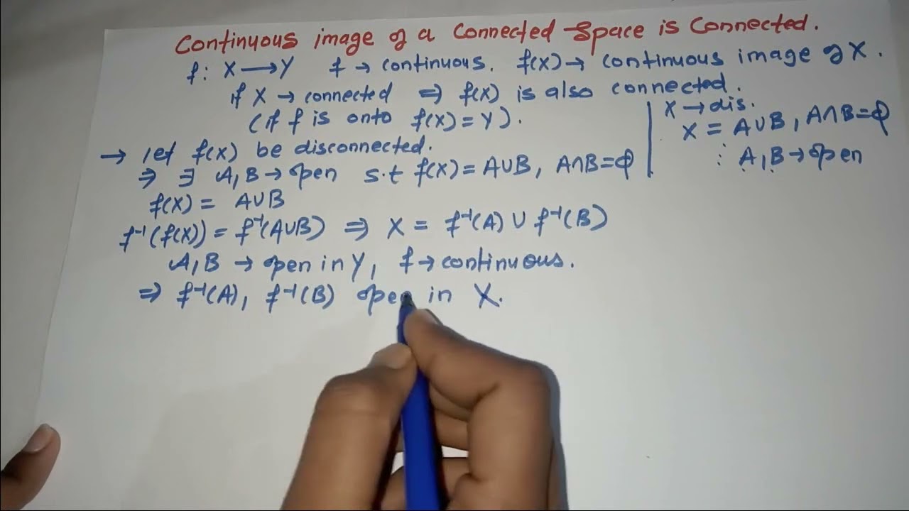 5. Continuous image of connected set is connected | Connected & Disconnected set | in hindi