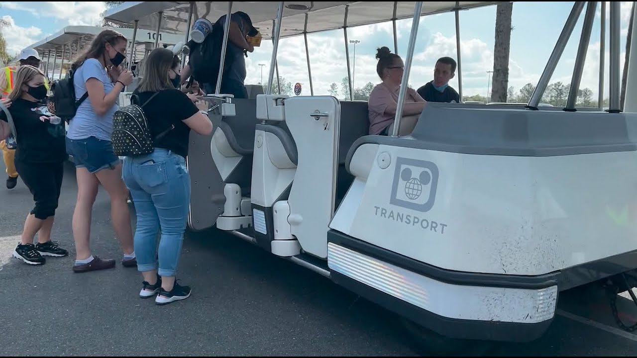 Magic Kingdom Tram Ride From Parking Lot to Monorail Transportation and Ticket Center HD