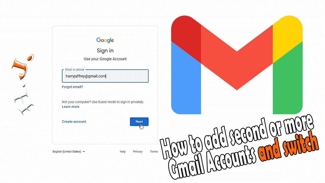 How to add second or more Gmail Accounts and switch in PC