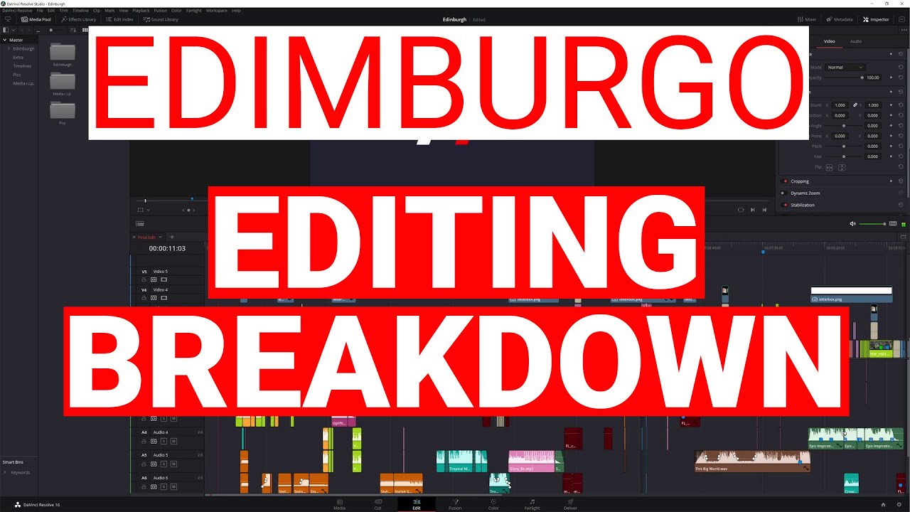 Edimburgo - Editing Breakdown - SPIEGAZIONE