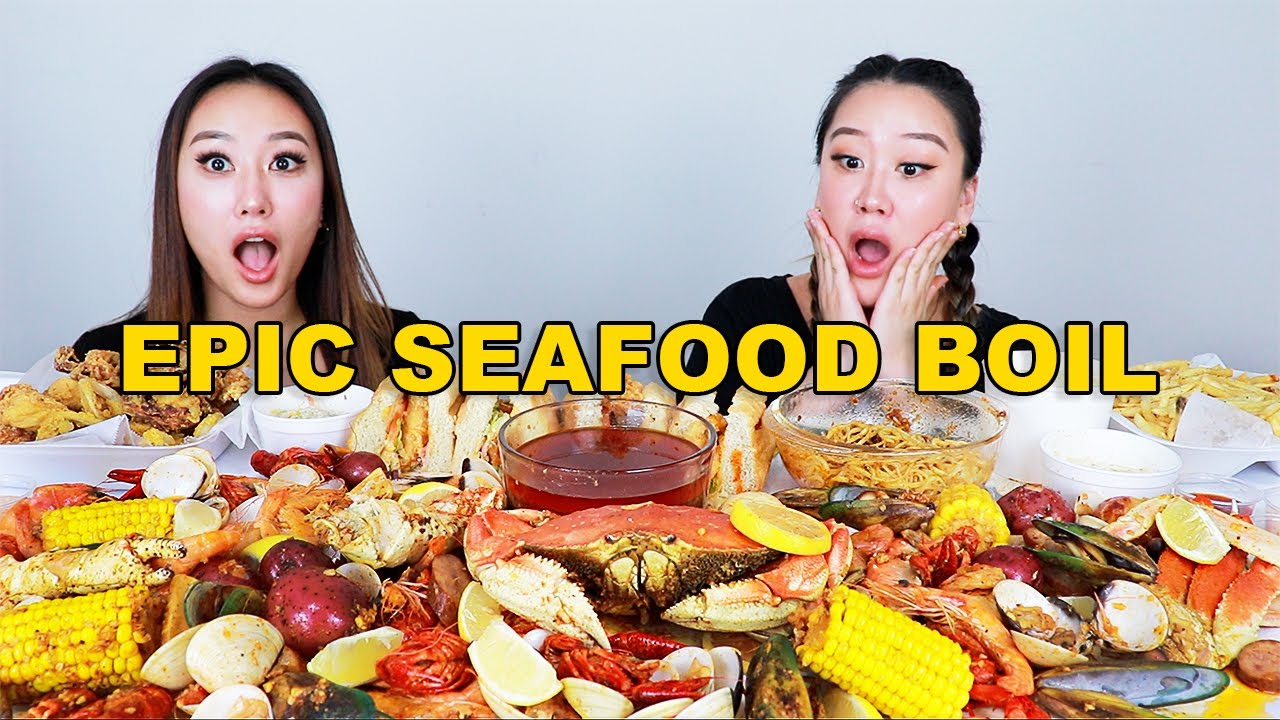 ЭПИЧЕСКИЙ МУКБАНГ С МОРЕПРОДУКТАМИ 🦀🌽 + ТОКСИЧНЫЕ ДРУЗЬЯ 🚩🚩 (МОЙ ДОМ КРАБА)
