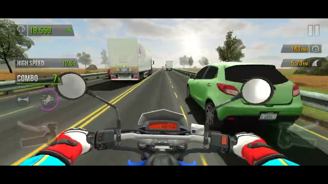 🎮Playing traffic driver bike game 😄#playing#traffic#driver#game 