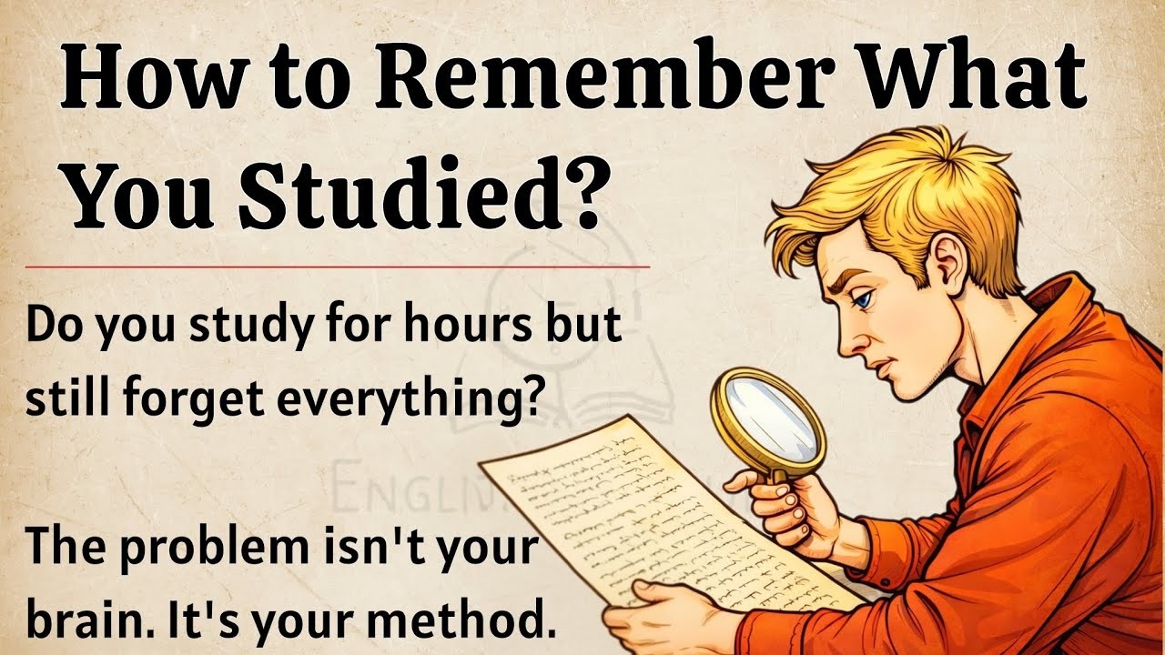 How to Remember What You Studied     Memorize Fast and Easily    Improve Your English Fluency ✅️