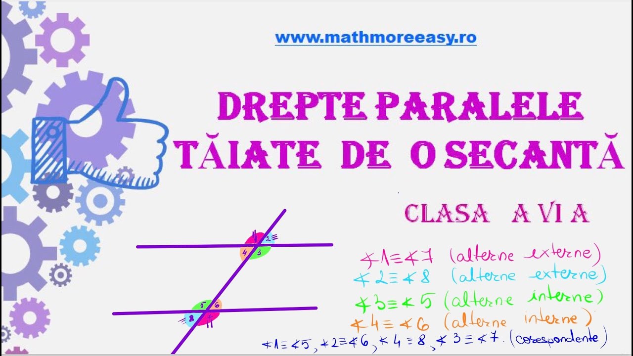 Drepte paralele taiate de o secanta