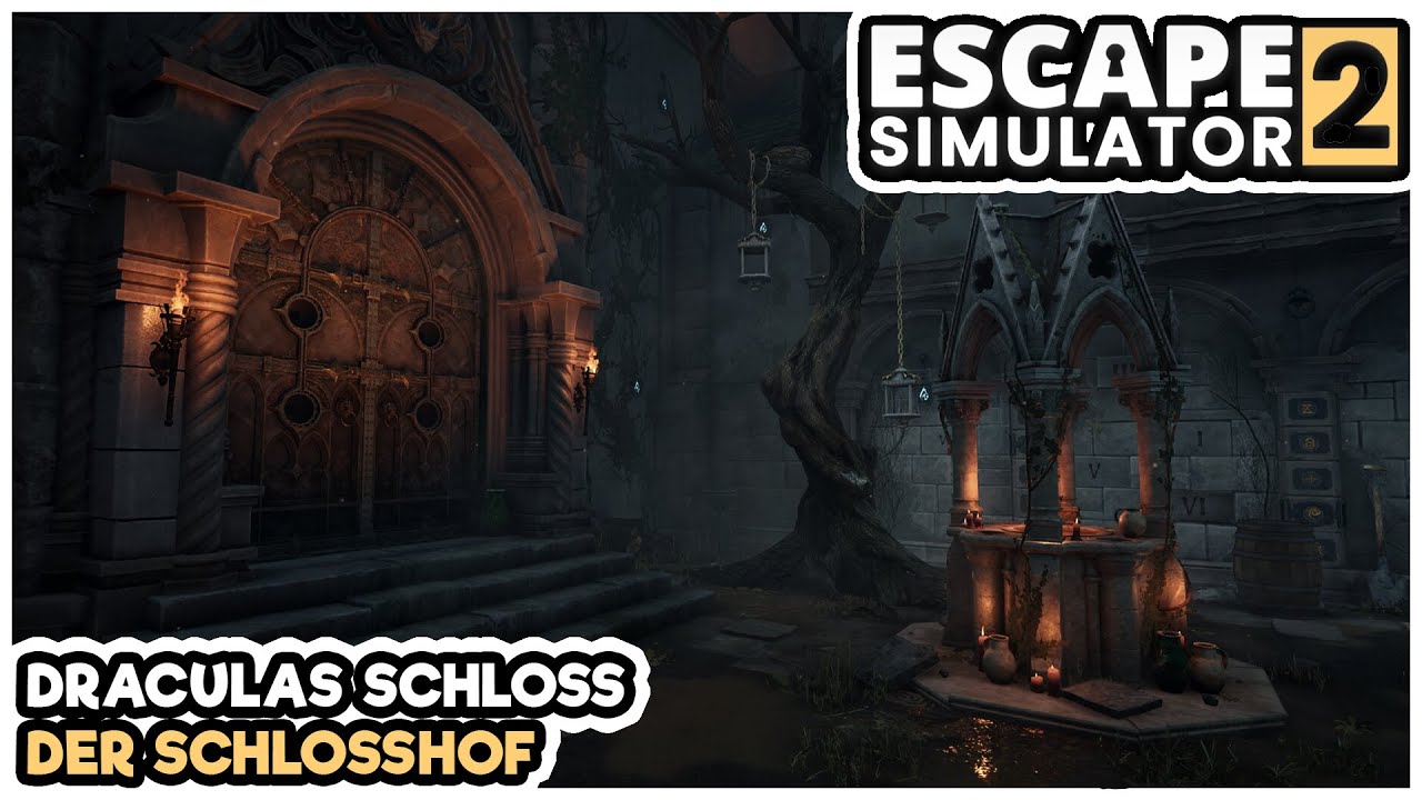 📢Ab ins Schloss❗️| Der Schlosshof | 🌔🩸  Escape Simulator 2 🗝️ [Cut] [2 Perspektiven][Deutsch] ❗