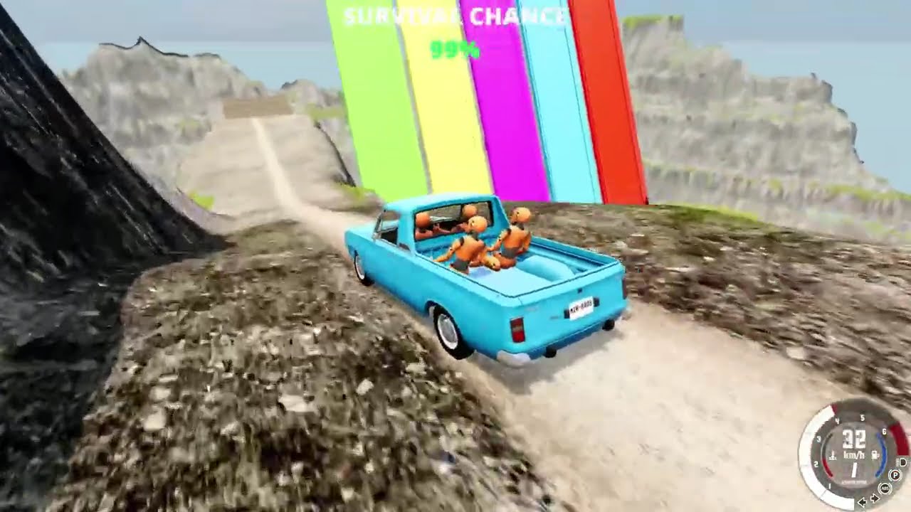 BeamNG.Drive #9 Leap Of Death Car Jumps and Falls Crashes