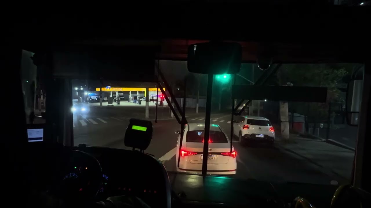Viagem na madrugada recolhendo para garagem 