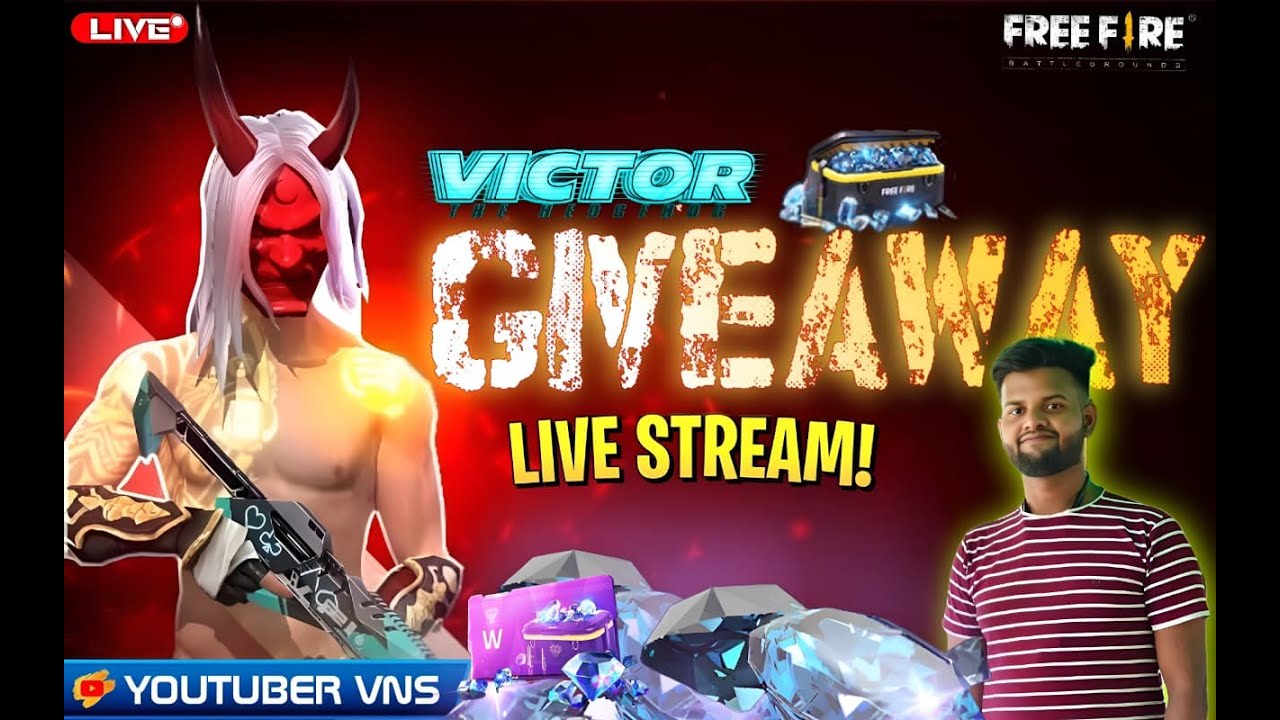 YOUTUBER VNS IS LIVE🔴 DIOMOND GIVEAWAY & GUILD TEST🥳 #shorts #gaming #ajjubhaiive #freefire #raist