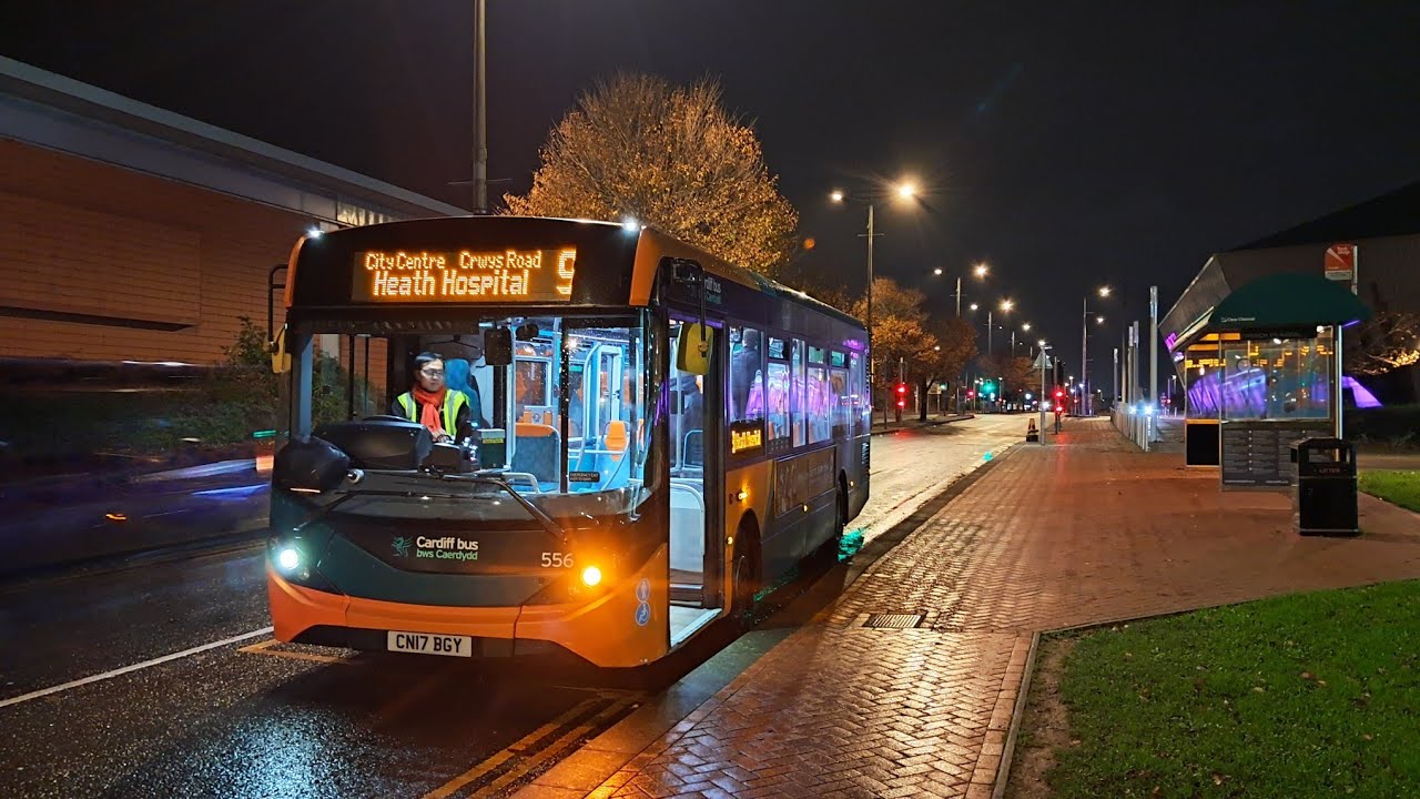 *KICKDOWN* Cardiff Bus ADL Enviro200 MMC Voith On Route 9 (556)