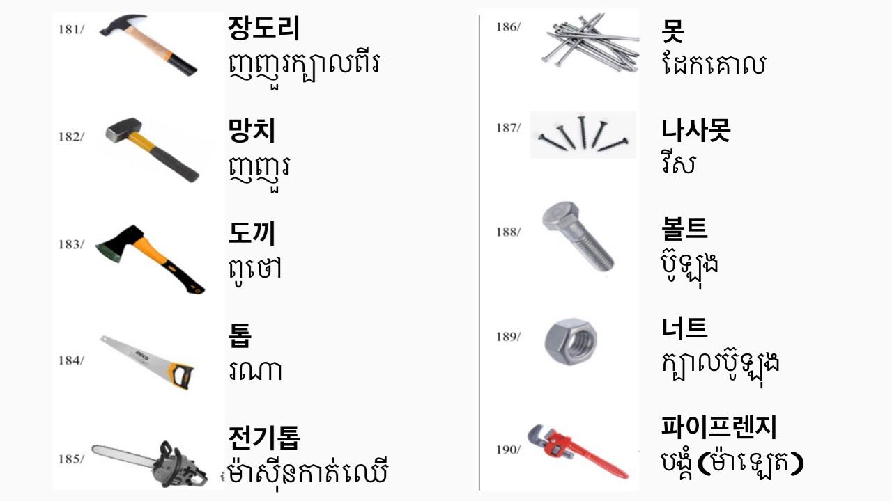 រៀនពាក្យភាសាកូរ៉េមេរៀនទី16ពាក្យវាក្យស័ព្ទ,ពាក្យ;នាម
