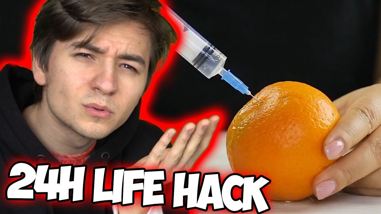 Mangio SOLO CIBI LIFE HACK per 24h! | Come Aprire Un'Arancia (Parte 2)