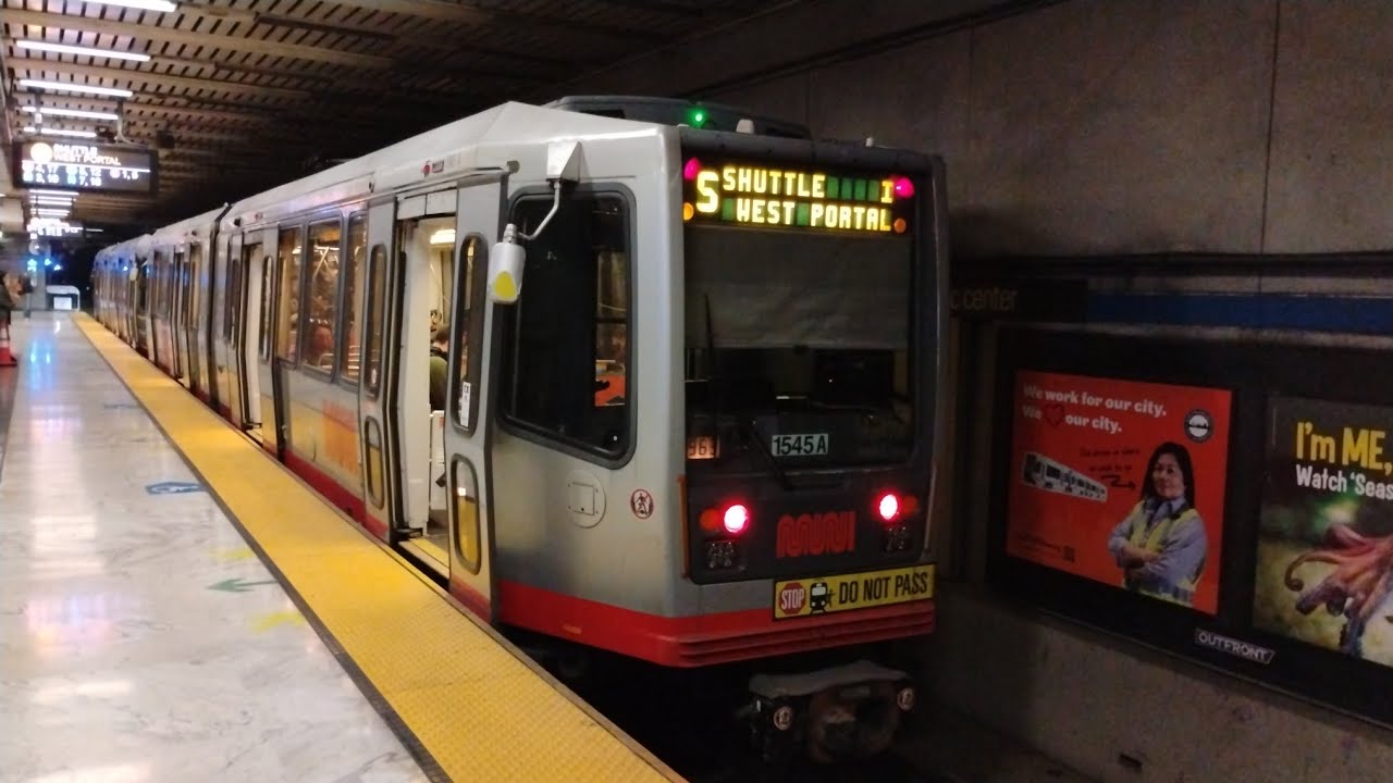 SF MUNI Breda LRV3 On Route Shuttle to West Portal Station