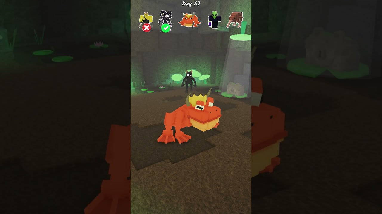 Этот кот-монстр такой странный 😹 Мне даже удалось его потроллить! 😂 #99nightintheforest