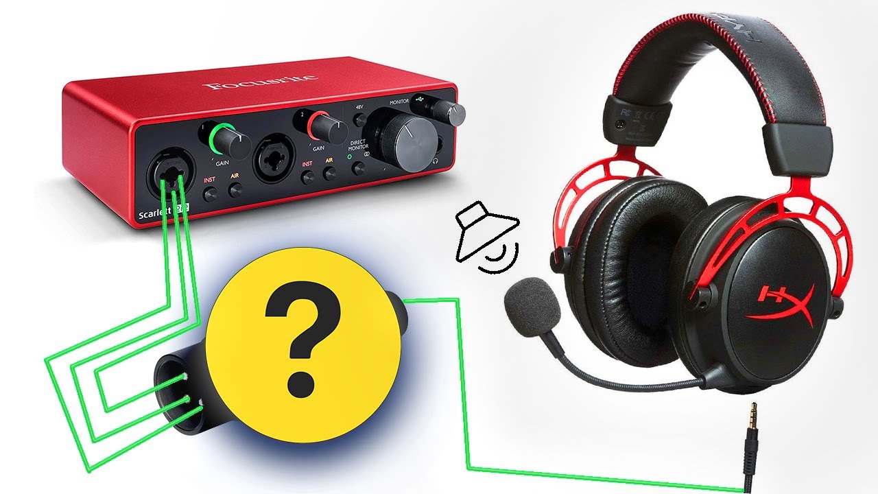 как подключить наушники с микрофоном в звуковую карту focusrite 2i2