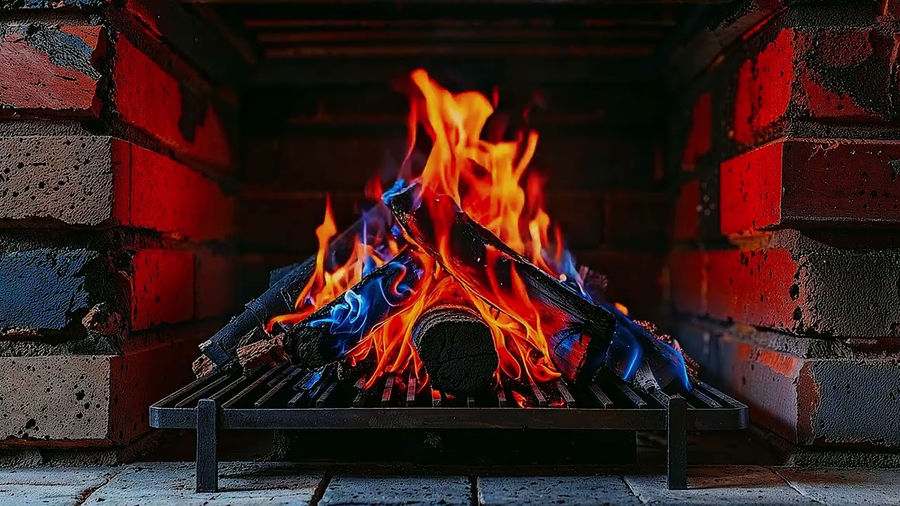 Cozy Fireplace 4K: Relaxing Crackling Fire Sounds for Sleep & Study (No Music)