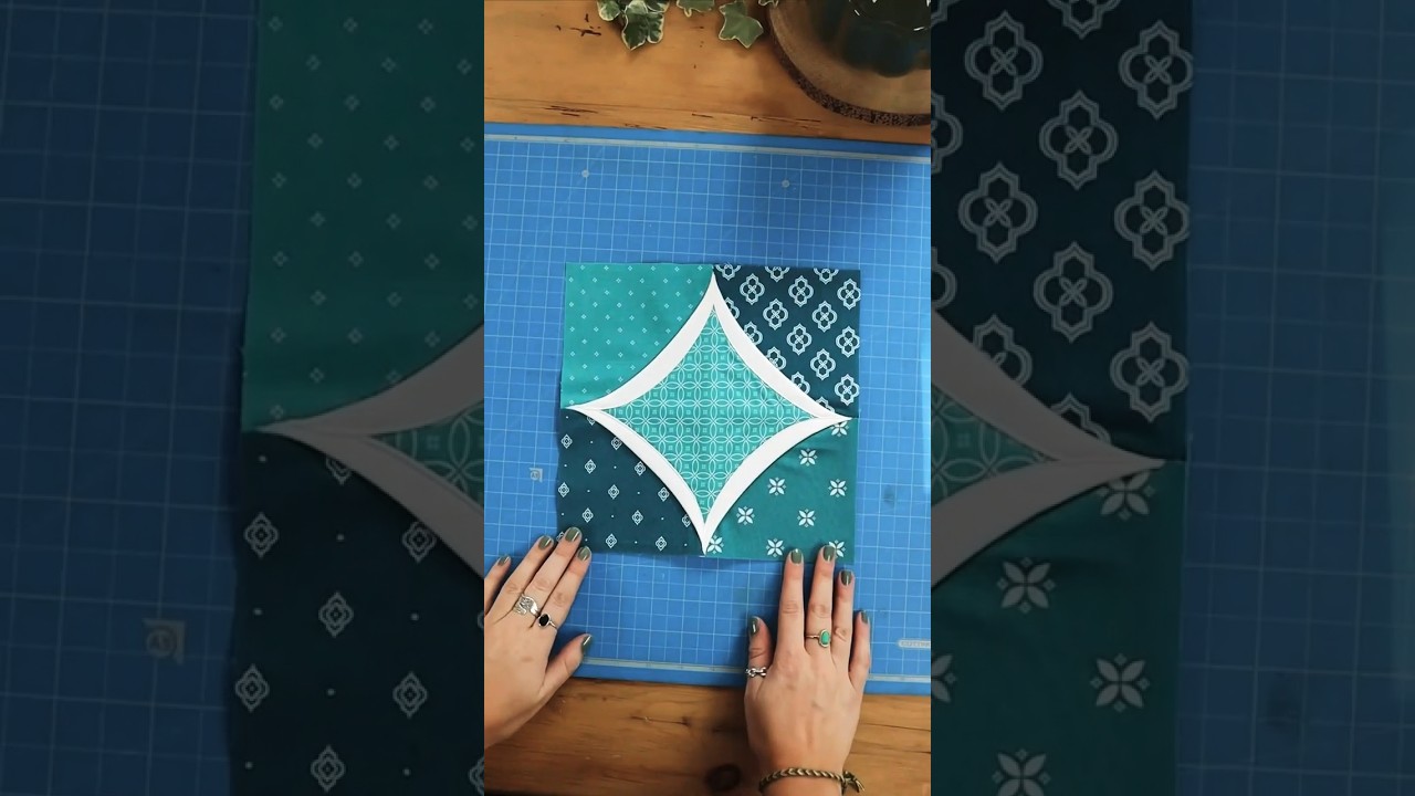Sewing a Cathedral window quilt block 🪡 #quilting #usa #quilt