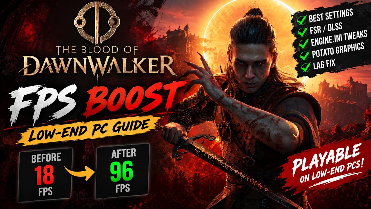 The Blood of Dawnwalker &mdash; ОГРОМНЫЙ ПРИРОСТ FPS на СЛАБЫХ ПК! (Лучшие настройки и &laquo;картофельная&raquo; г...
