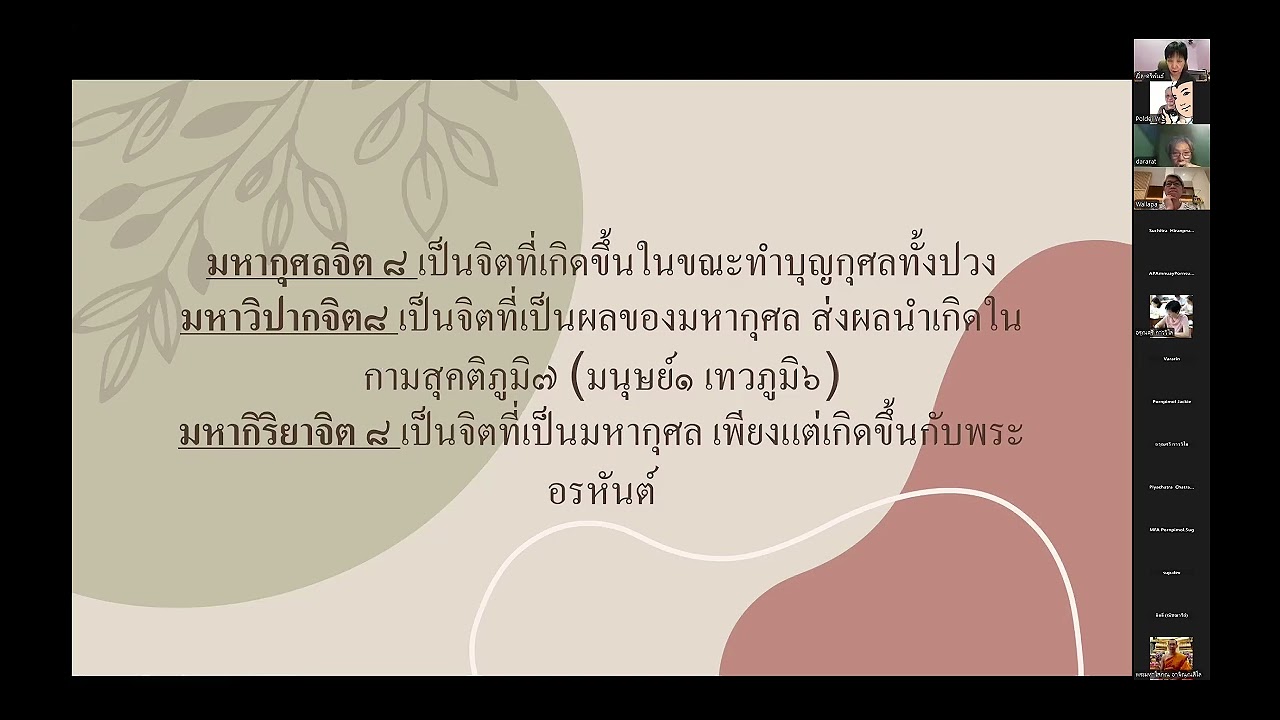 ห้องเรียนจูฬ ตรี กลุ่มธรรมสราญรมย์ วันพฤหัสที่ 5 กพ  2569 โดยอาจารย์อรุณศรี กาววิไล