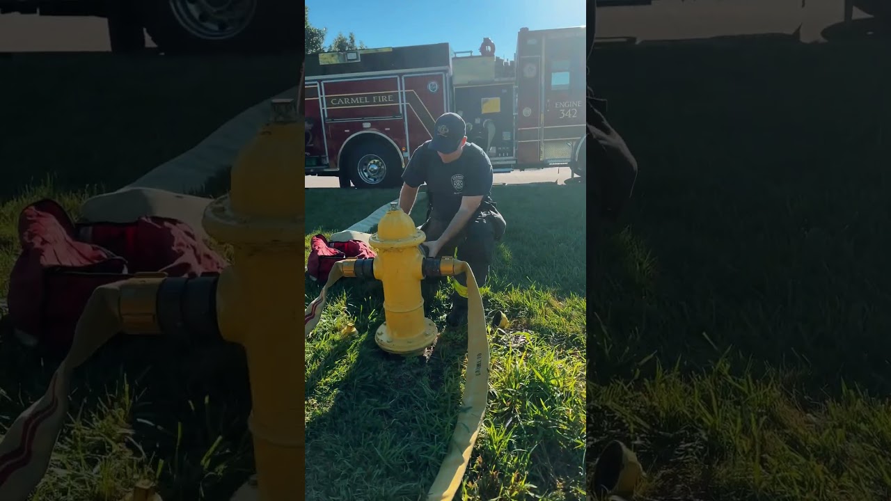 Engine Company 342 knocking out some quick early morning training with their “new guy”.