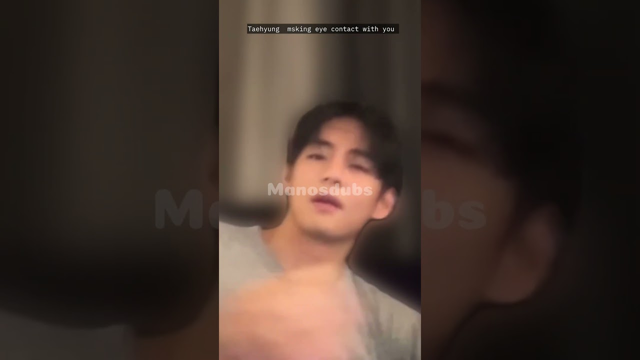 Tae making eye contact with ARMY | 