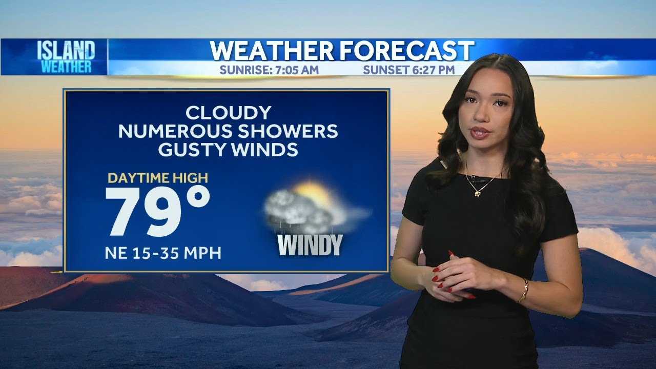 Tuesday Weather | Strong trades bring windy, showery conditions