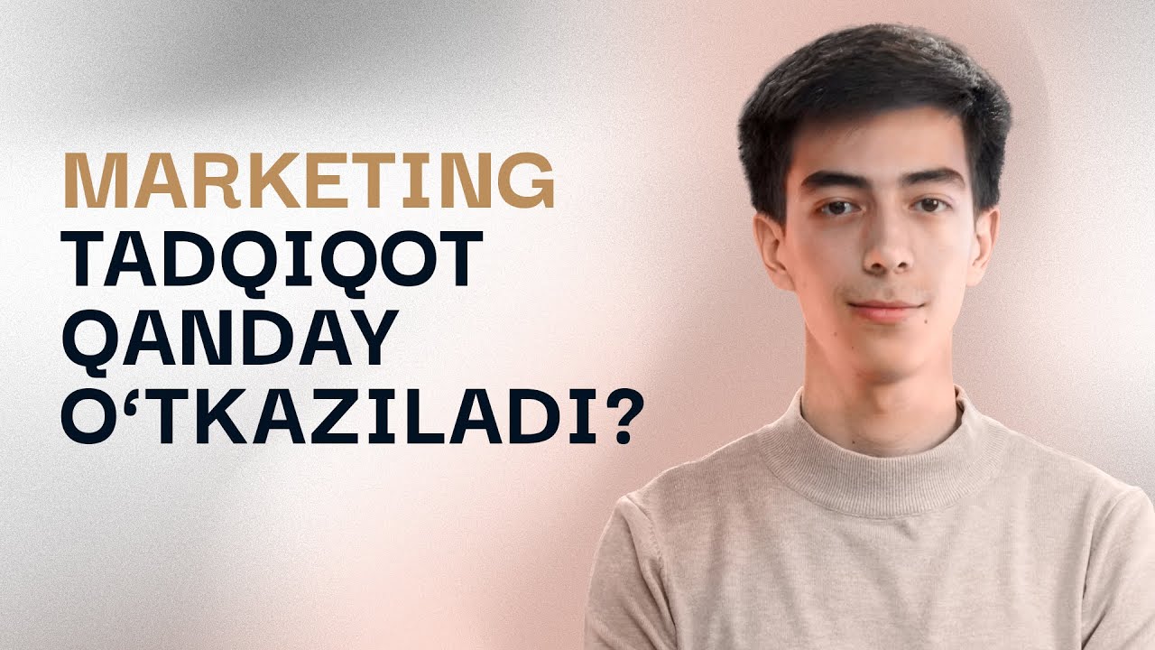 Marketing tadqiqot qanday o'tkaziladi?