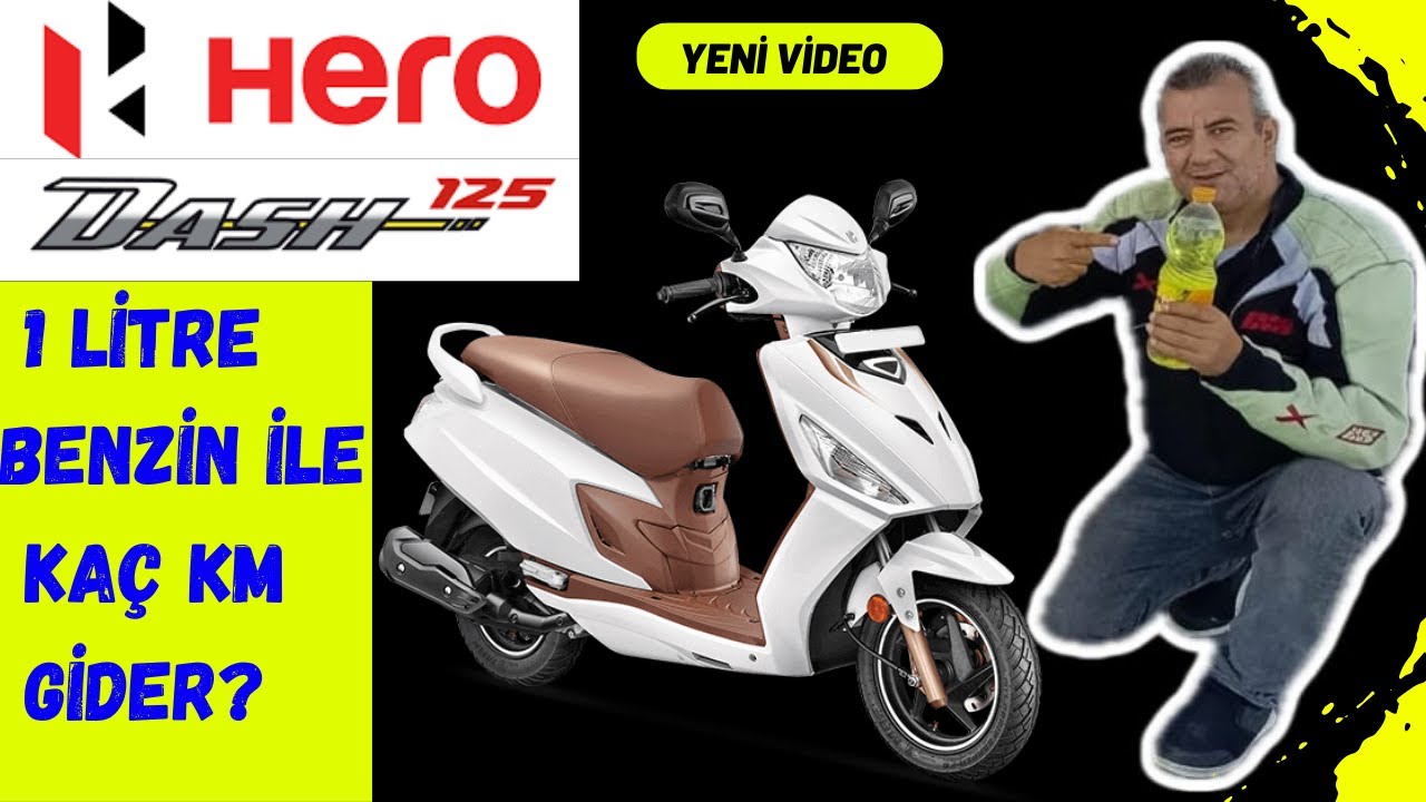 HERO DASH 125 Scooter 1 Litre Benzin İle Kaç Km Gider.? TVS Jupiter 125 İle HERO Dash 125 Yol Kıyası