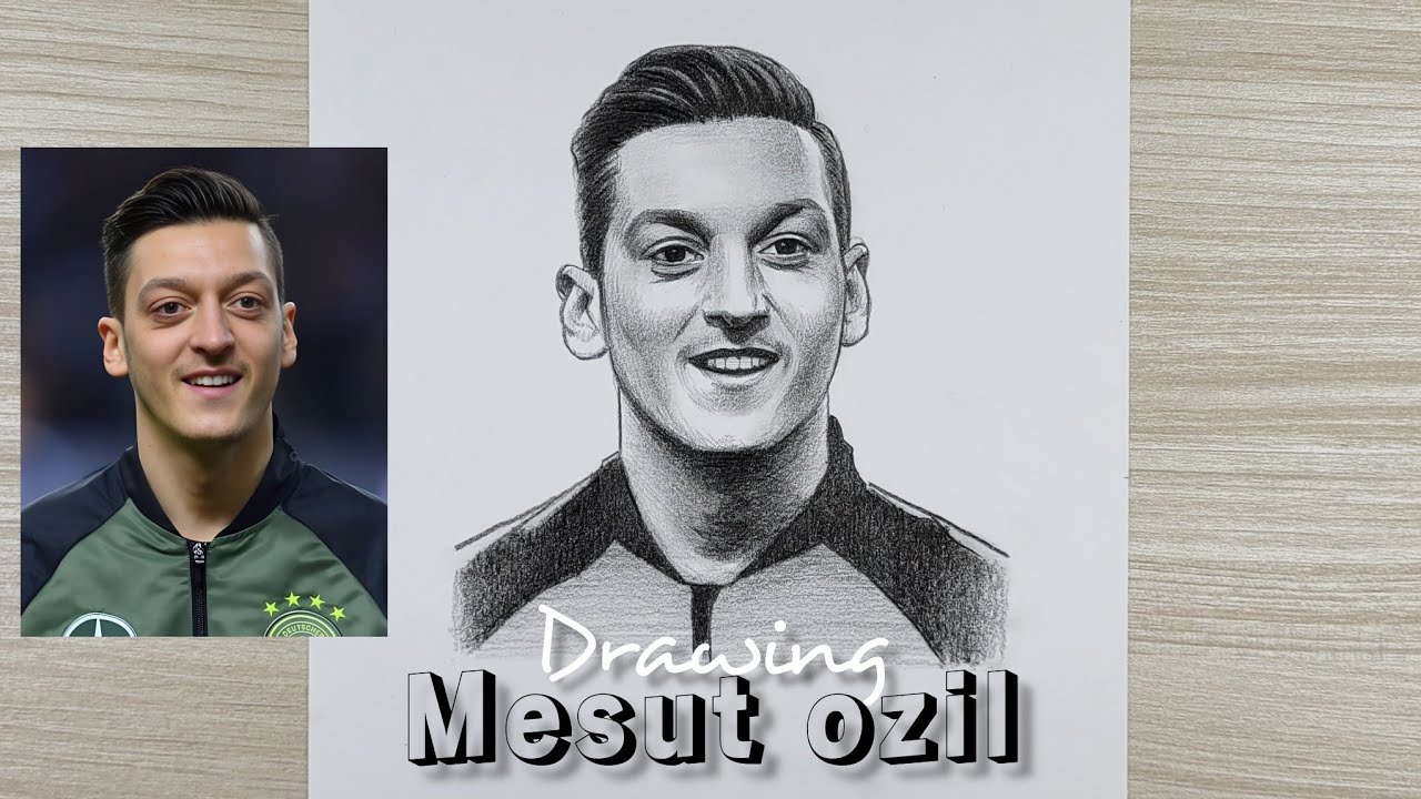 Mesut Ozil pencil sketch | Genius Midfielder in football