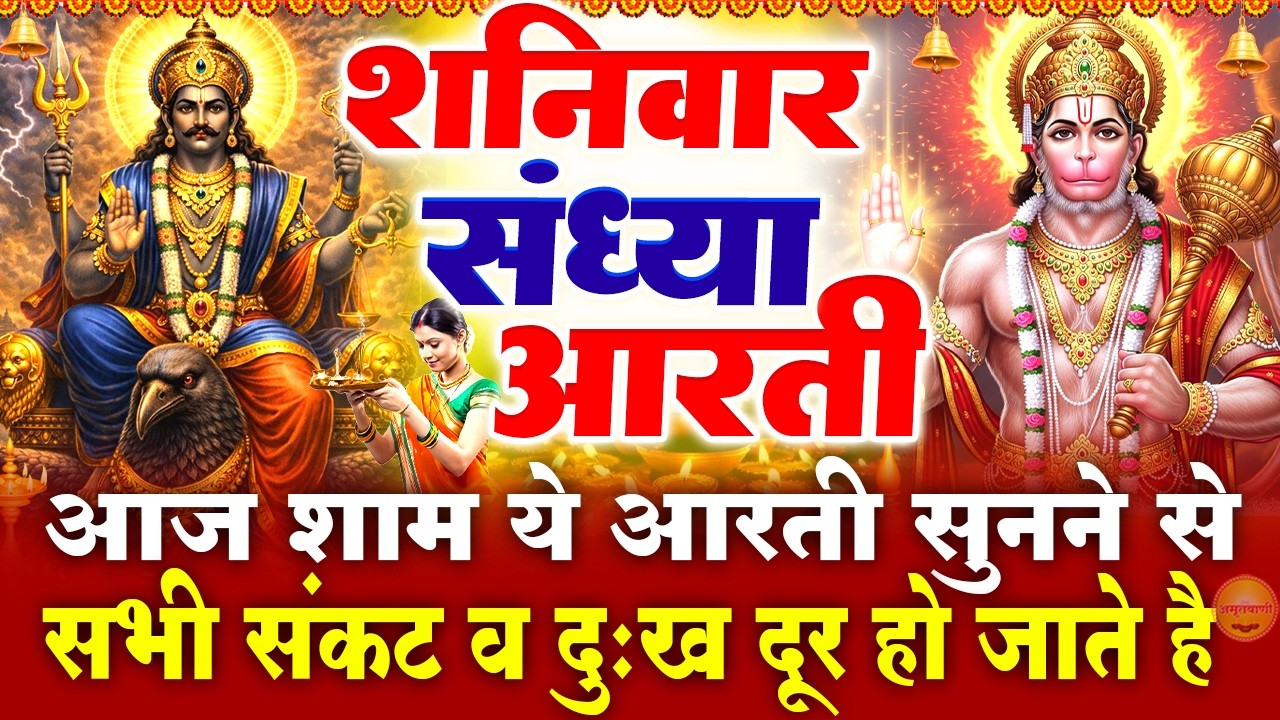 शनिवार स्पेशल संध्या भक्ति - शनिदेव जी की चमत्कारी आरती - ॐ जय शनि देव हरे - Shani Hanuman Bhajan
