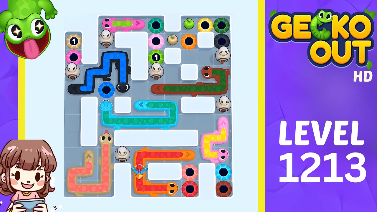 Gecko Out Level 1213 Solution Walkthrough