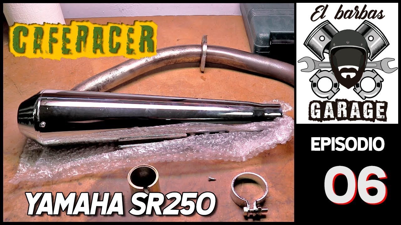 Cambiar TUBO ESCAPE de moto - SI o NO? + OPINION! | CAFE RACER desde 0! | YAMAHA Sr250🏍️