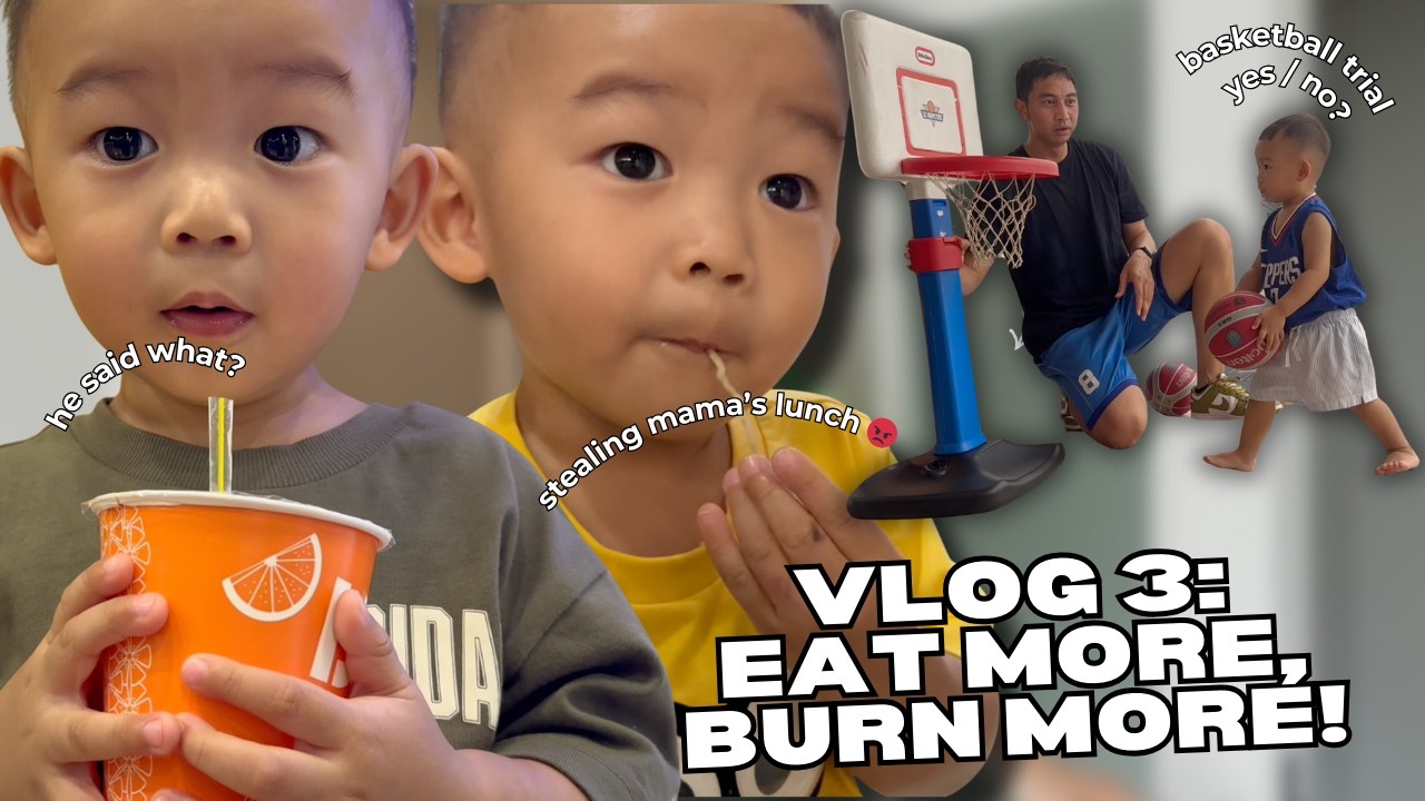 Vlog 3: Valentine's Gift, Basketball Trial, Stealing Mama's Lunch, Orange Juice... Will he share??