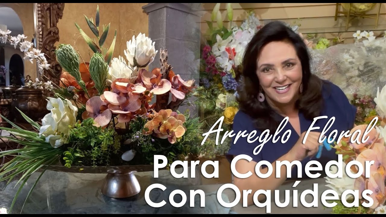 Como hacer un Arreglo Floral para Comedor con Orquídeas