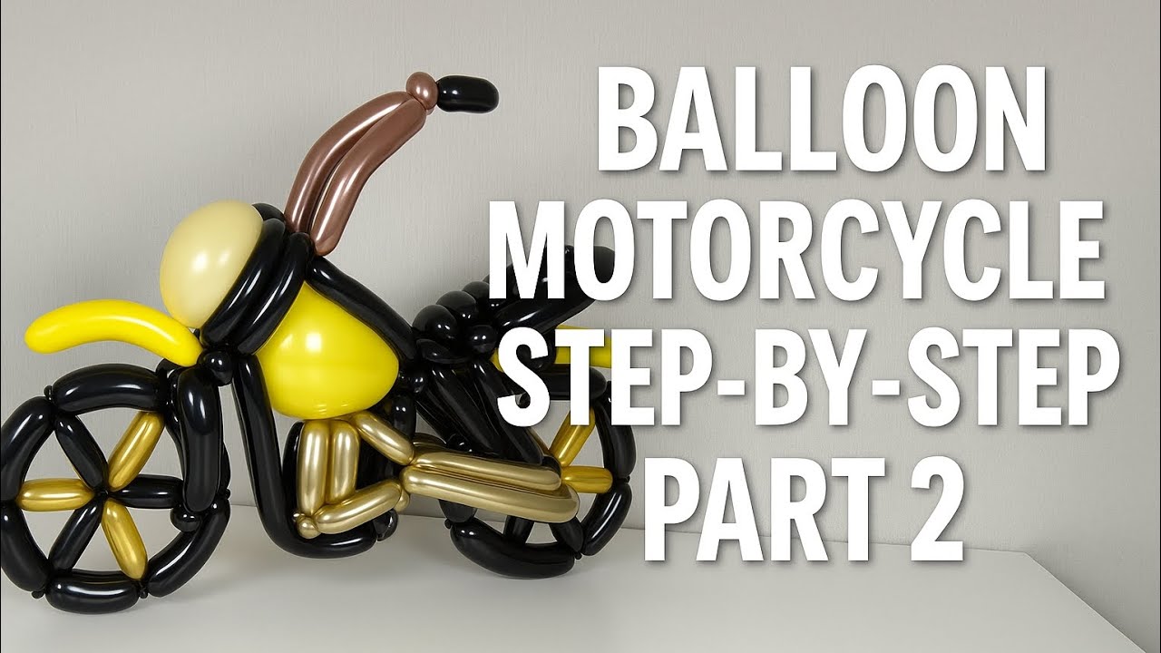 Balloon Motorcycle 🏍️– Step-by-Step Tutorial Part 2.
