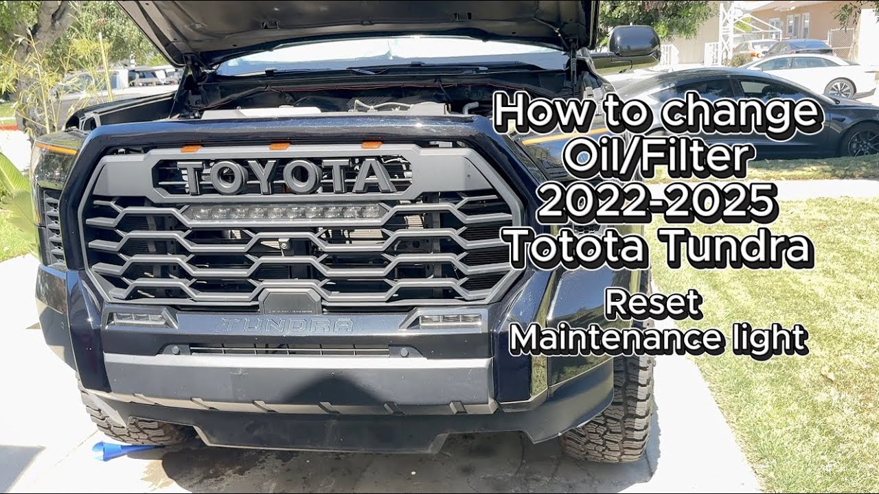How to Change Oil on a Toyota Tundra 2022-2025 & Reset Maintenance Light. How to Step by Step