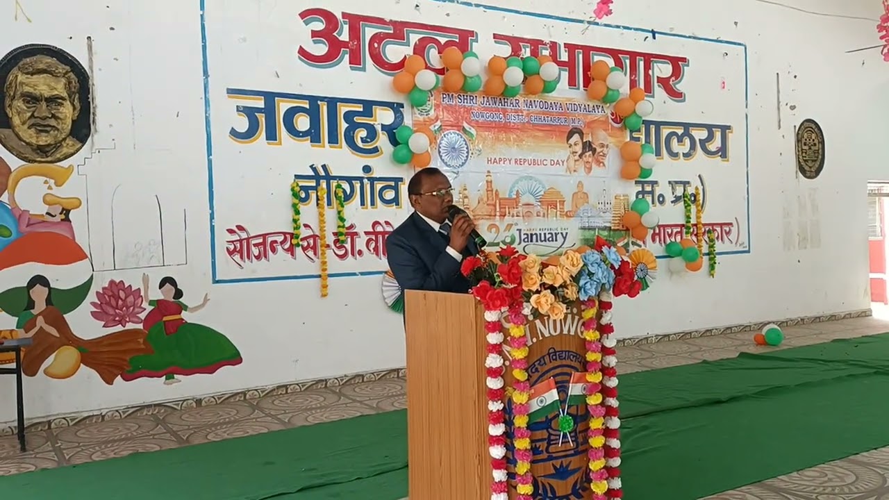 Principal speech on Republic day celebration 2026 at JNV Chhatarpur