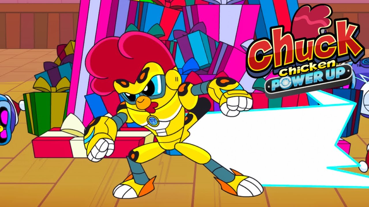Chuck Chicken Power Up 🎄 Saving Christmas 🎅 Superhero cartoons