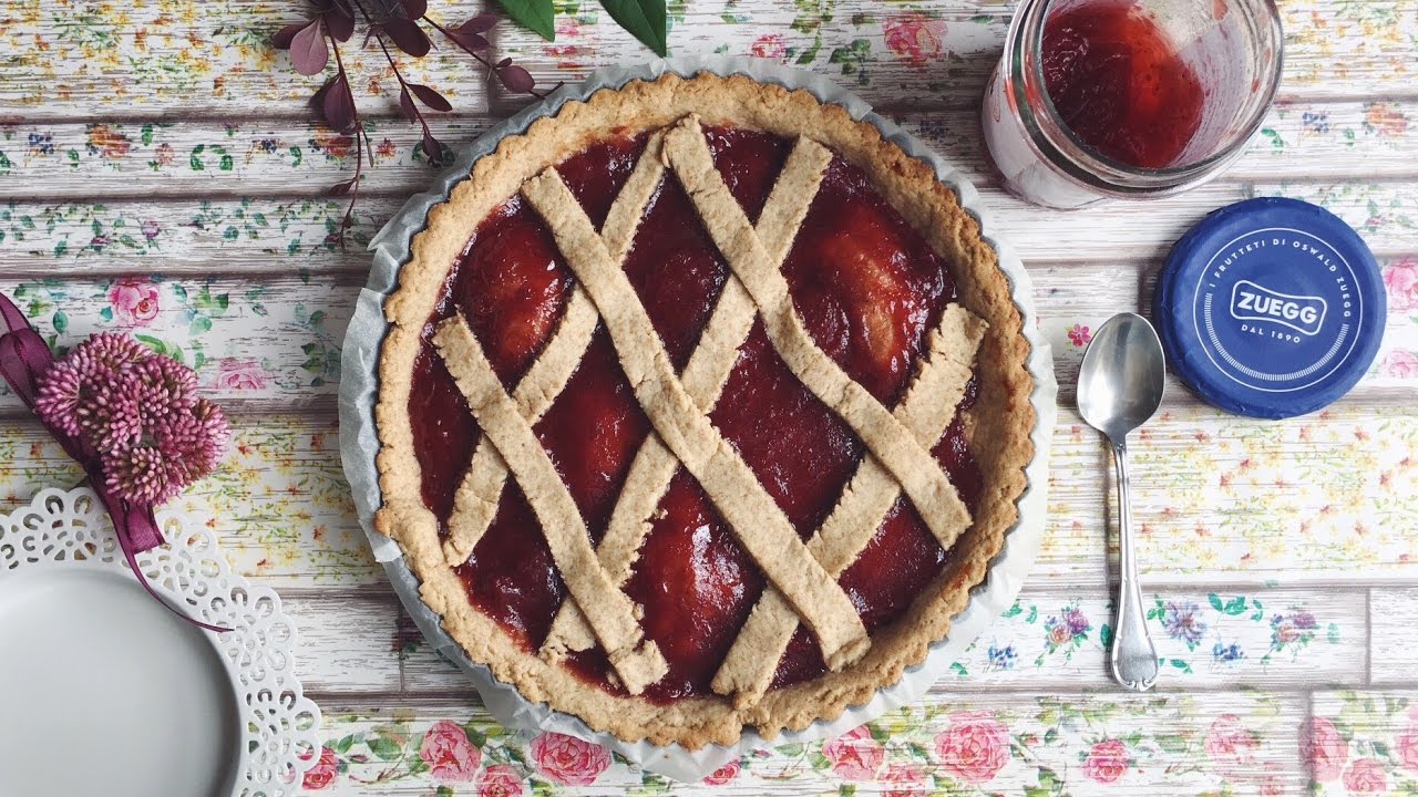 CROSTATA INTEGRALE VEGANA - CON CONFETTURA DI FRAGOLE