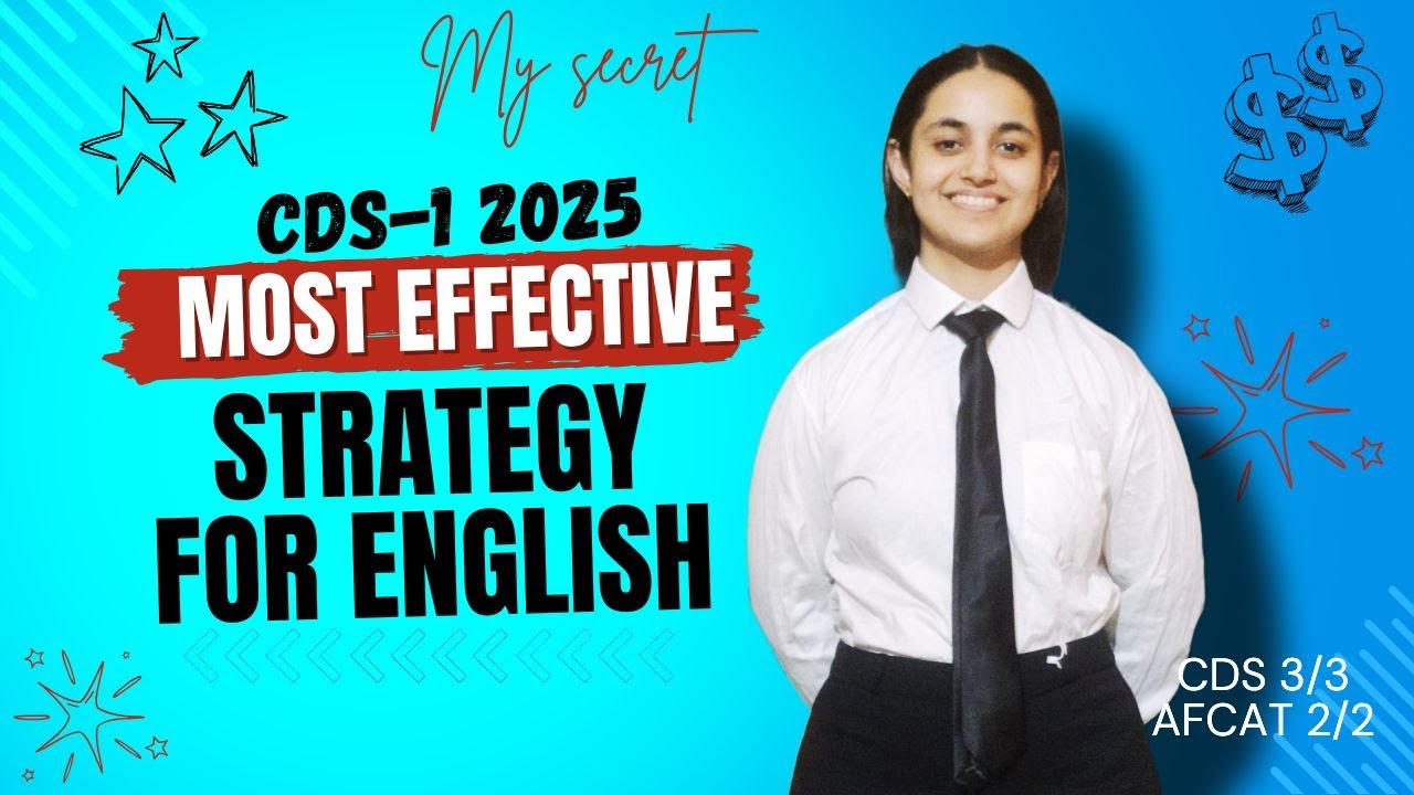 HOW TO SCORE 80+ IN ENGLISH IN UPSC CDS 1 2025| Detailed Strategy| CDS| AFCAT| UPSC