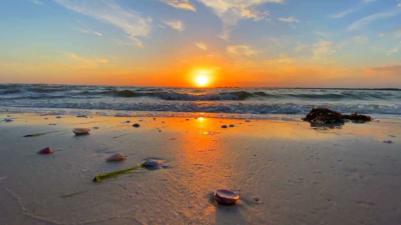 Sunset On Fort Myers Beach In 4K