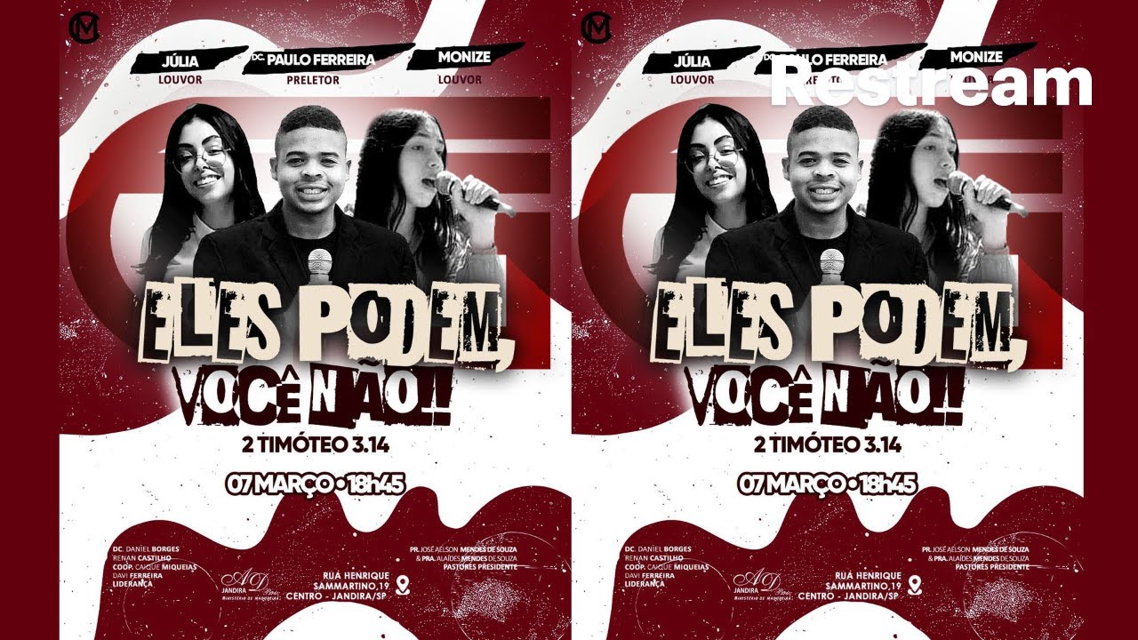 PARTE II - ELES PODEM, VOCÊ NÃO!!! • CULTO COM OS JOVENS • 07/03/2026