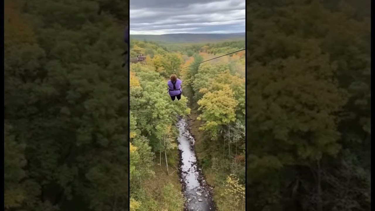Zip line go terrible wrong #zipline #goeswrong #accident #adventure