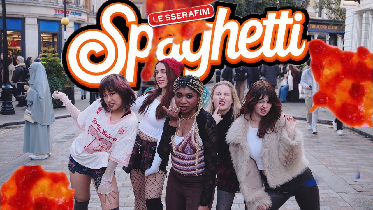[KPOP IN PUBLIC | ONE TAKE] LE SSERAFIM (르세라핌) 'SPAGHETTI' Dance Cover| LONDON UK KVLT 4K