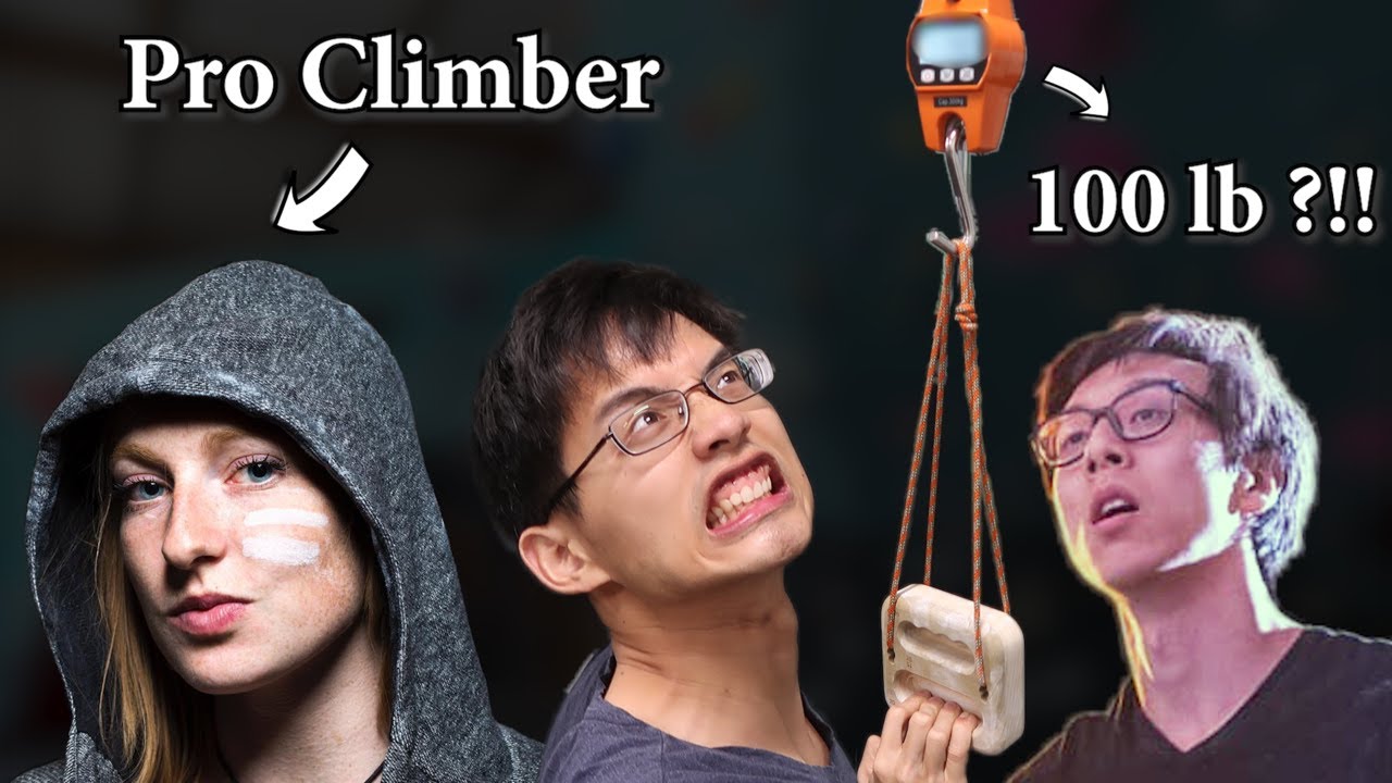 Measuring Finger Strength!! Pro Climber vs. Amateur Climber! How Big is the Difference?