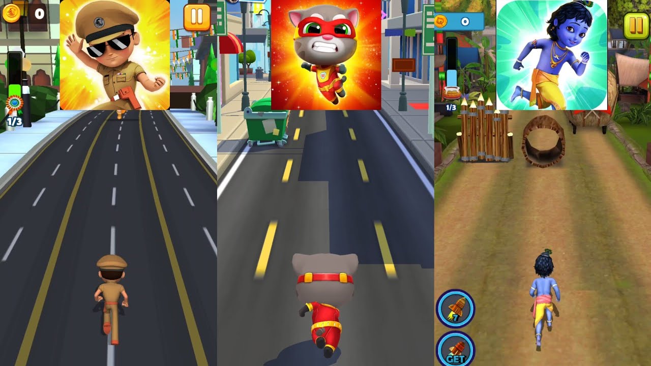 Little Singham 🆚 Talking Tom Hero Dash 🆚 Little Krishna Новое обновление