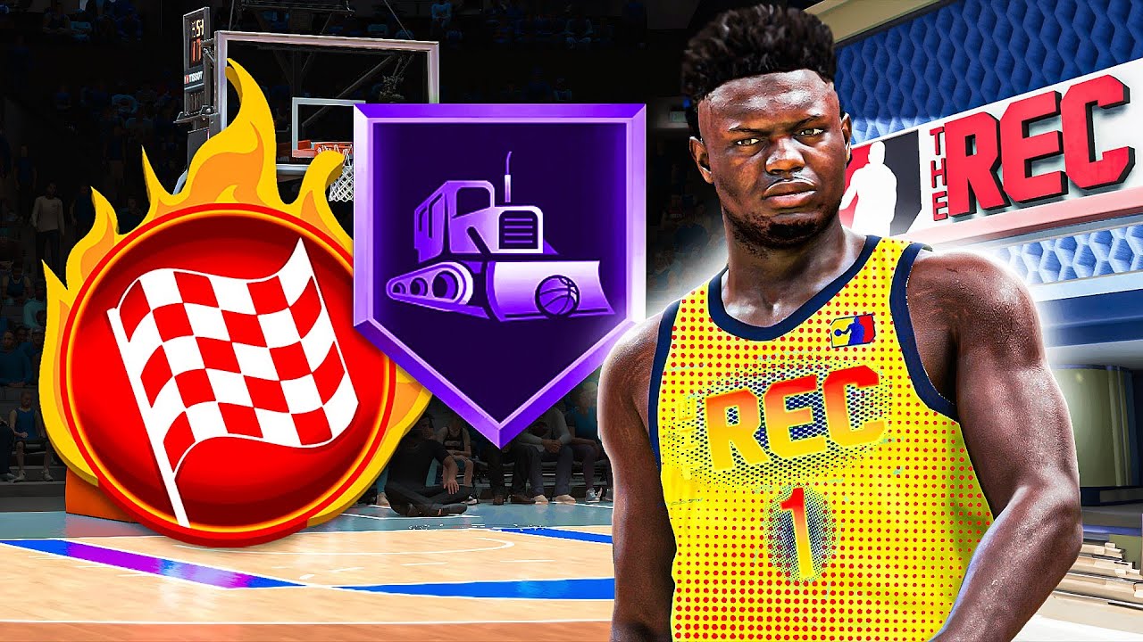 ZION WILLIAMSON is UNSTOPPABLE RUNNING a 5 OUT in the REC on NBA 2K24